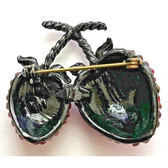 Weiss Strawberry Lapel Brooch Pin Vintage - Picture 4 of 12